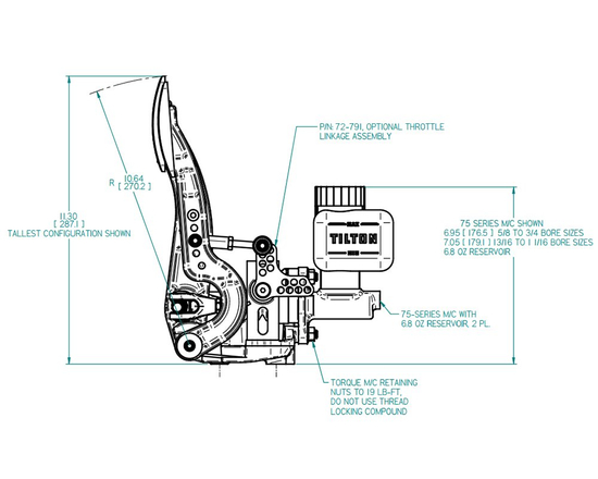 Tilton 72-603 600 Series Floor Mount 3 Pedal Assemblies