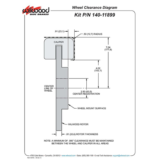 Zestaw hamulcowy Wilwood 140-11899 Dynapro 6 Big Brake Kit Ford Fiesta, Fiesta ST 310 mm (przód)
